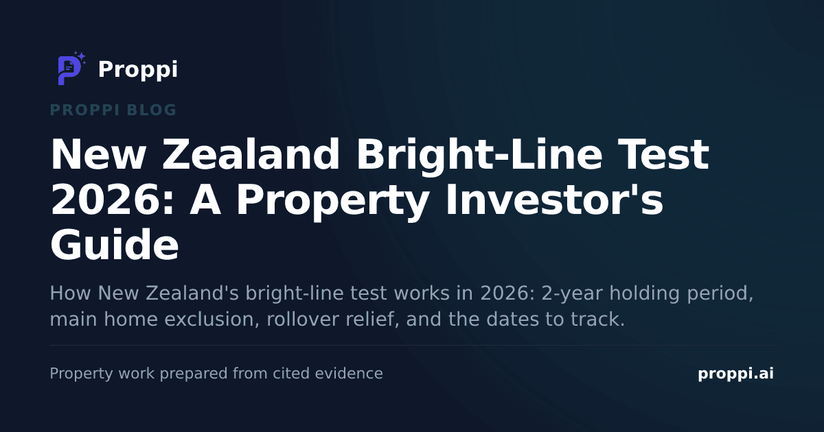 New Zealand Bright-Line Test 2026: A Property Investor's Guide