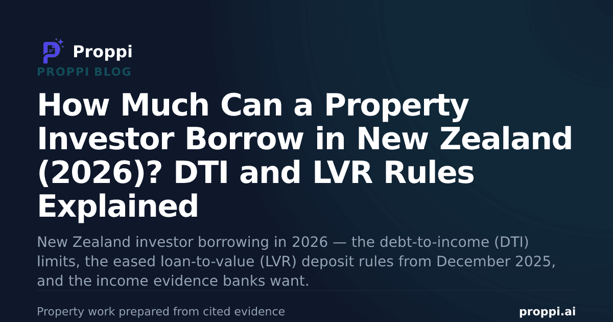 How Much Can a Property Investor Borrow in New Zealand (2026)? DTI and ...