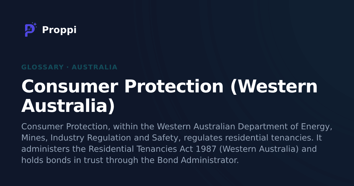 Consumer Protection (Western Australia) (Western Australia) — Proppi ...